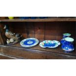 Assorted Maling plates, vases etc.