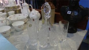 Six Webb Hi Ball glasses and a decanter