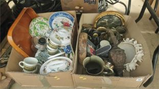 Two boxes assorted, Royal Doulton etc.