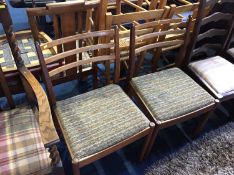 Pair of teak ladderback chairs