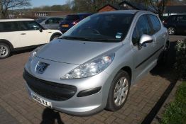 A Peugeot 2002, 207, 1360cc, petrol, no tax, not test, 16608 miles