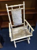 Painted child's American rocking chair