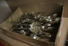 Box of assorted cutlery
