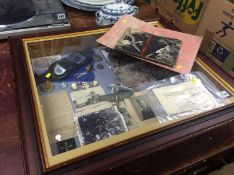 A mounted and framed RAF display etc.