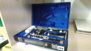 A Buffet clarinet and case