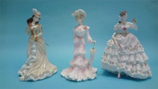 Three Coalport ladies