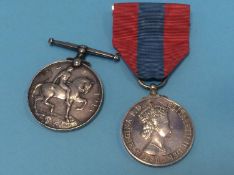 An Imperial Service medal and box to James Patrick Murray and unassociated World War I medal
