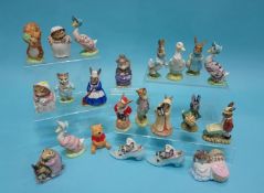 Twenty two various Beatrix Potter figures