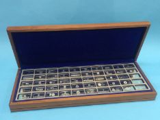The First International Bank Ingot Collection', 50 silver ingots approx. 41.8 grams each