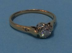 A 9ct diamond ring, 1.5grams, size 'K'