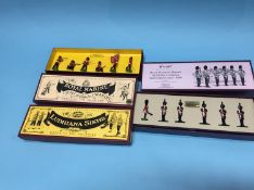 Five sets of Britains Ludhiana Sikhs, Grenadier Guards, Royal Marines and two Hamleys Limited