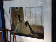 After Jack Vettriano, print signed in pencil, limited edition, (certificated verso), 'In thoughts of