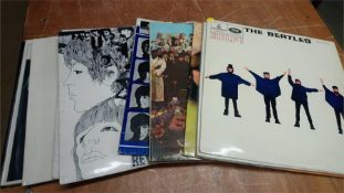 A collection of Beatles albums