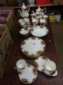 Royal Albert Old Country Rose tea, coffee and dinner wares