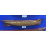 A Victorian half block model of the Barque 'Georgetown', length 137ft, breadth 29ft 6", depth 16ft