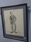 Kenneth Rowden (1935-1999), watercolour and pen and ink, signed, dated **91, 'The Whistling Pit