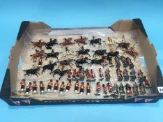A selection of Britains loose painted lead figures