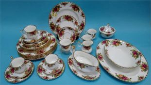 A Royal Albert Old Country Rose dinner and tea wares