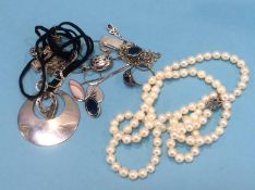Assorted silver jewellery etc. in one bag