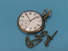 A military issue Cyma pocket watch and Albert