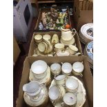 Assorted tea china, Gouda and other china in three boxes