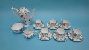 A Shelley tall trees pattern tea service, numbered 11496