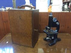 A Beck of London, model 29 microscope, with oak case