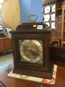 A mahogany cased mantle clock