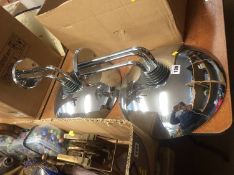 Pair of Deco style light fittings