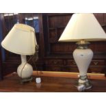 Two Oriental style table lamps