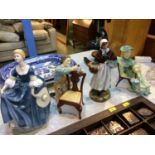 Four Royal Doulton figures