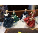 Four Royal Doulton figures