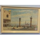 Watercolour, Venice, monogramed H.P. lower left