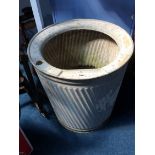 A galvanised poss tub