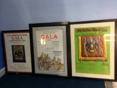 Three Durham Miners Galas posters, two signed by the speakers, including Tony Benn, Arthur Scargill,