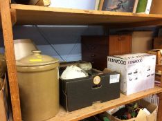 Lamps, sewing cabinet etc.