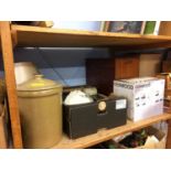 Lamps, sewing cabinet etc.