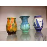 A Carlton Ware vase and two others