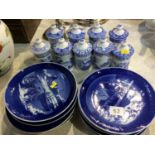 Copenhagen Christmas plates and Spode spice jars