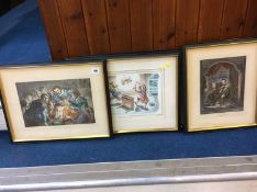 A collection of French prints