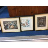 A collection of French prints