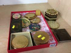Collection of compacts etc.