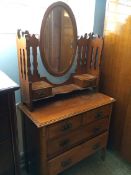 A mahogany dressing chest