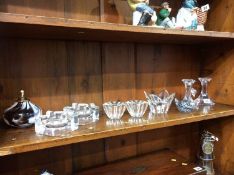 Collection of Swedish glass included Orrefors, Skruff etc.