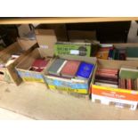 Eight boxes of books