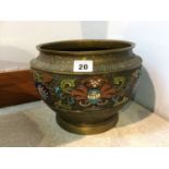 An Oriental cloisonne bowl