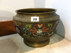 An Oriental cloisonne bowl