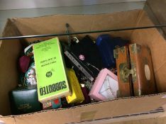 Box of assorted including costume jewellery etc.