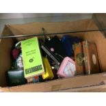 Box of assorted including costume jewellery etc.