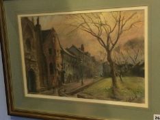 Pastel, landscape, signed W. Holmes lower right